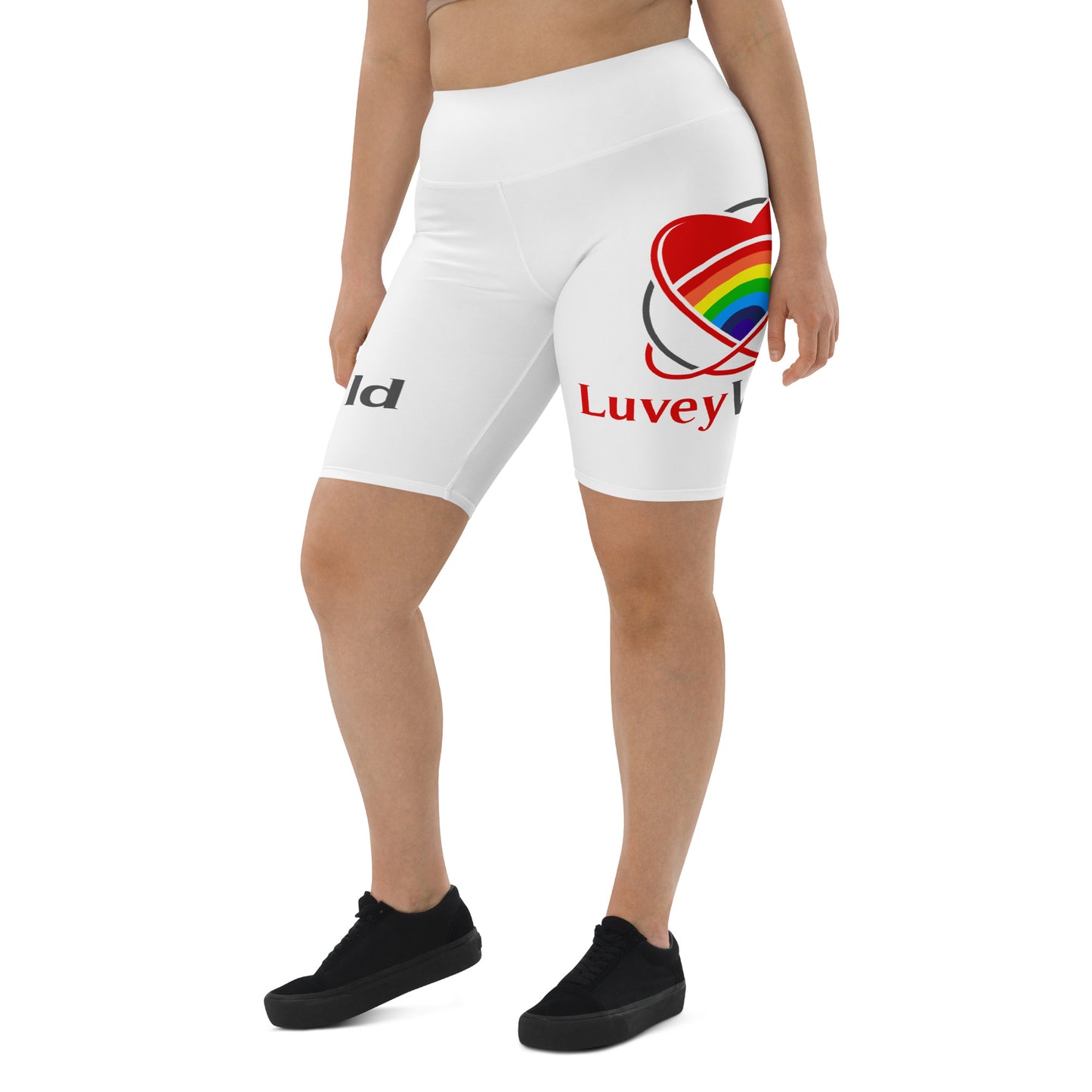 LuveyWorld leg logo Biker Shorts