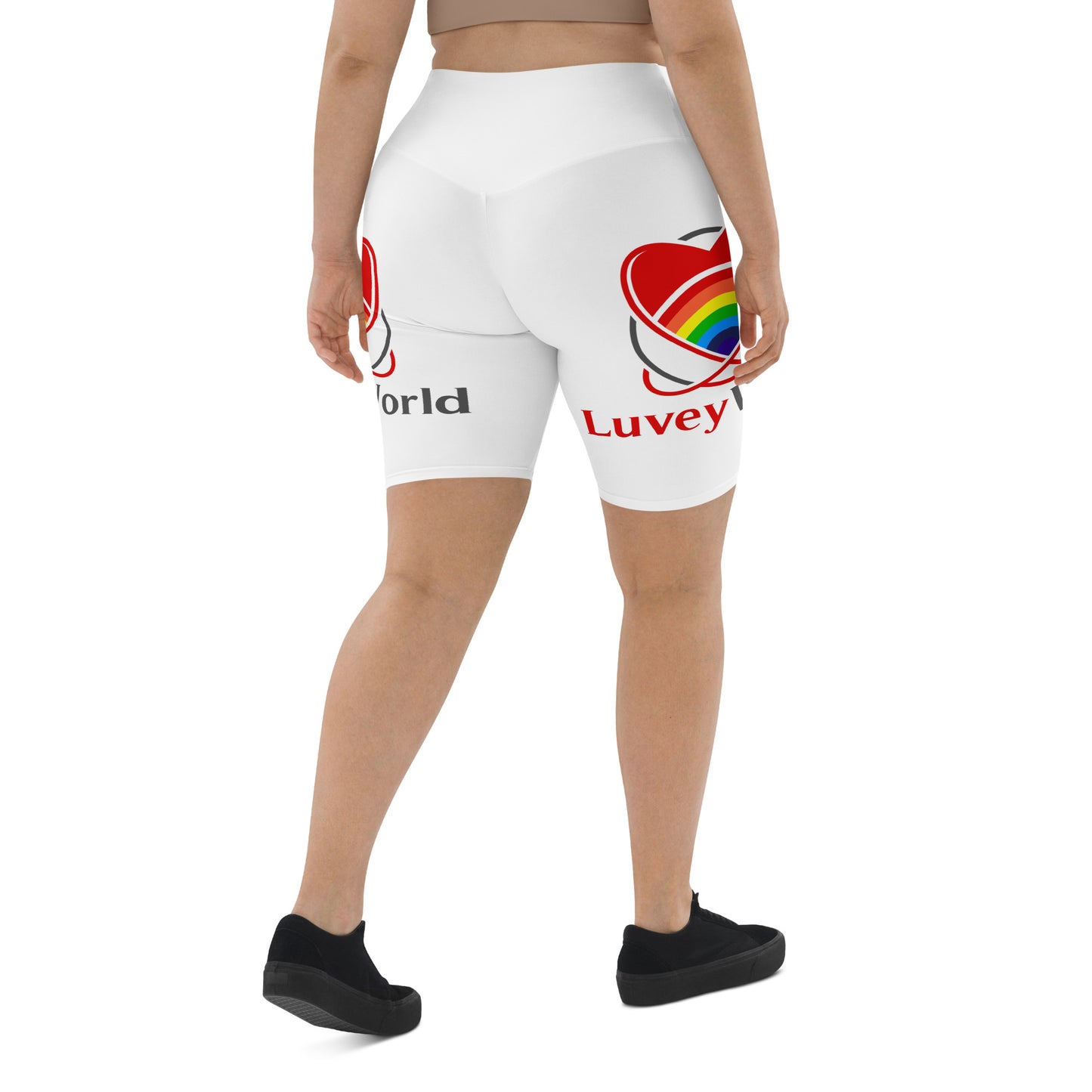 LuveyWorld leg logo Biker Shorts