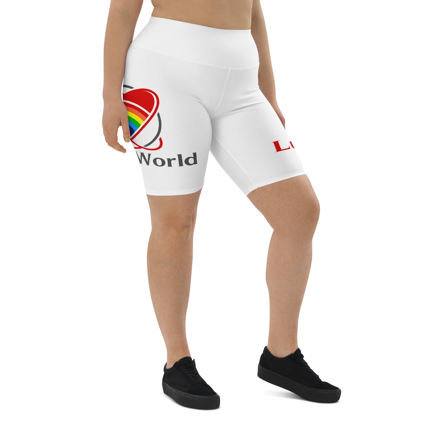 LuveyWorld leg logo Biker Shorts