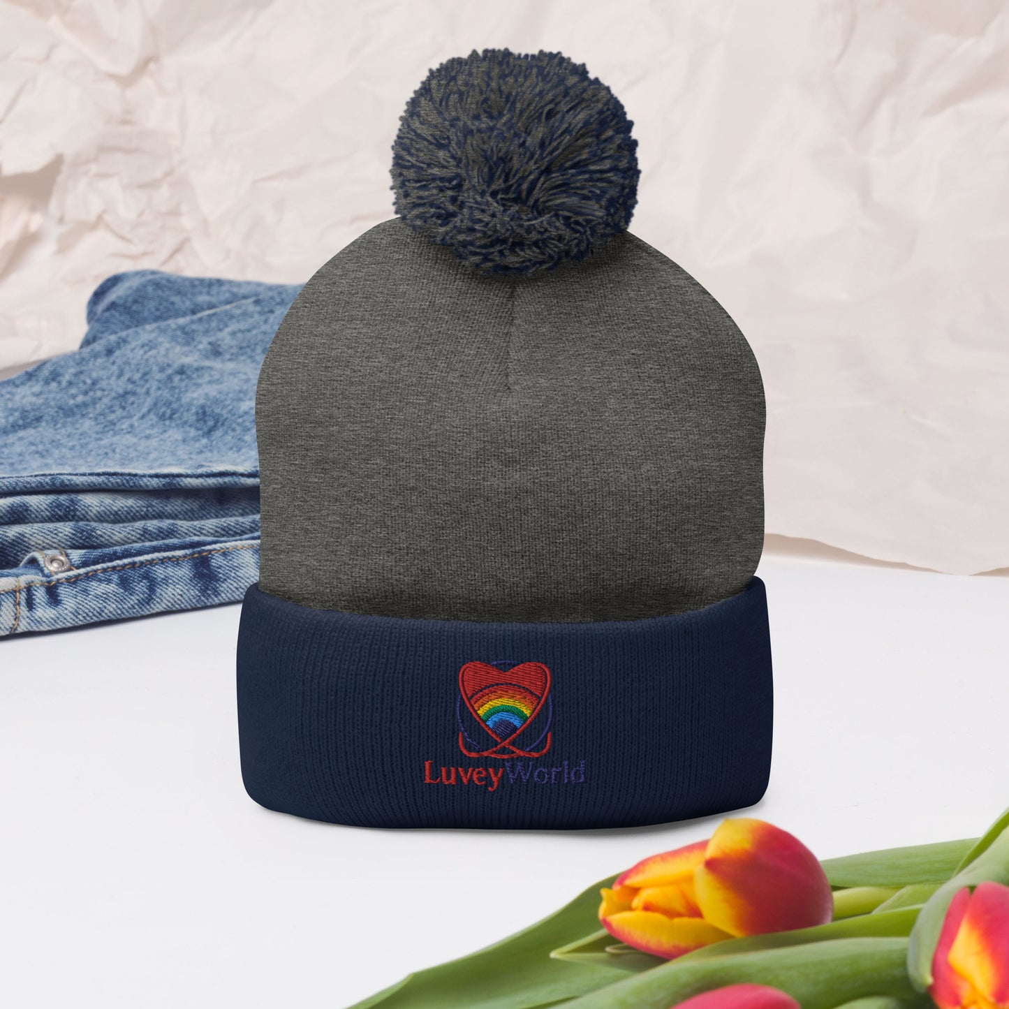 LuveyWorld Pom-Pom Beanie