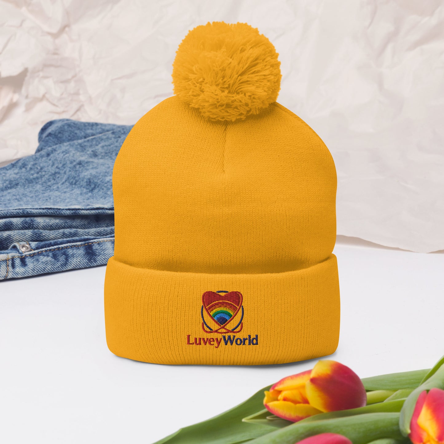 LuveyWorld Pom-Pom Beanie
