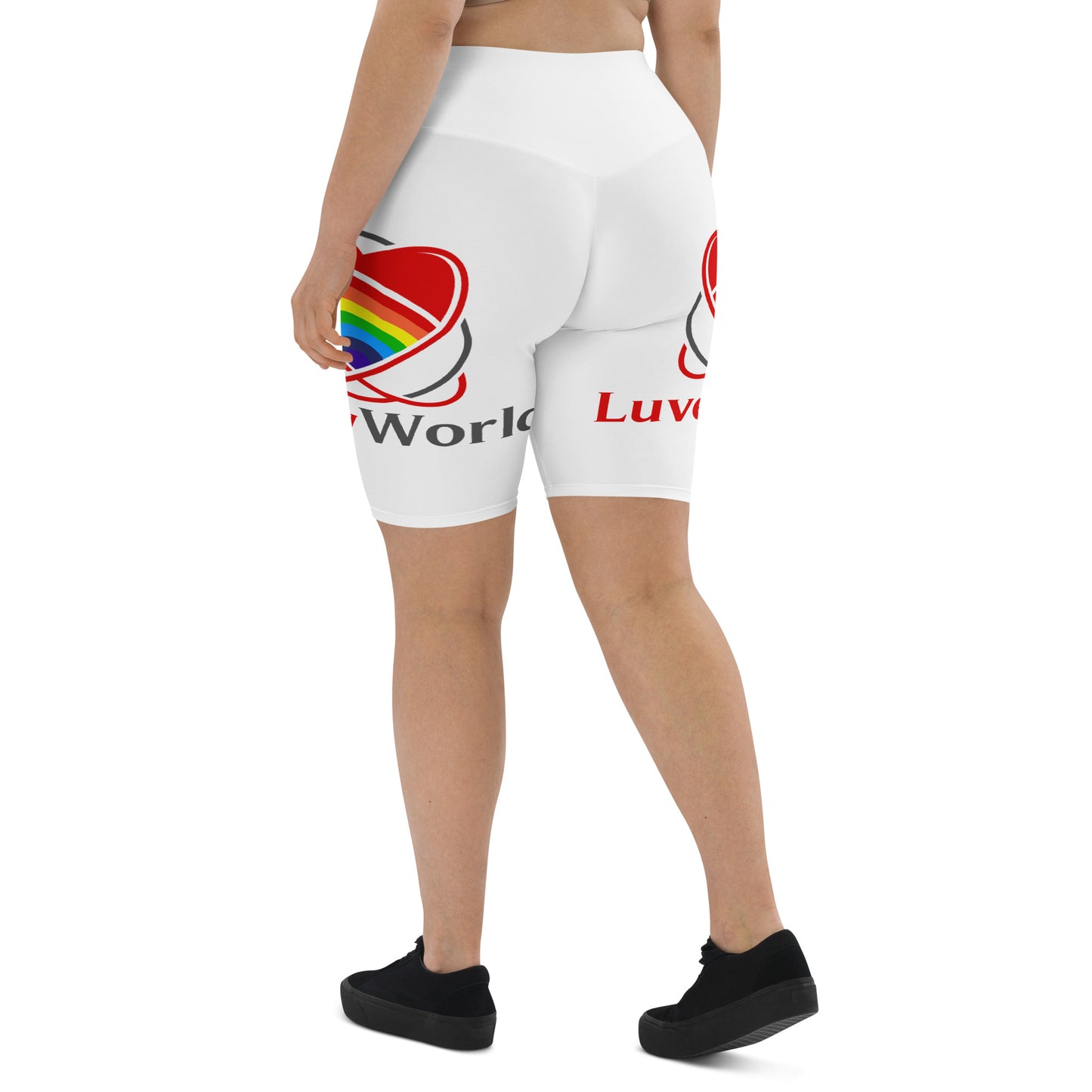 LuveyWorld leg logo Biker Shorts