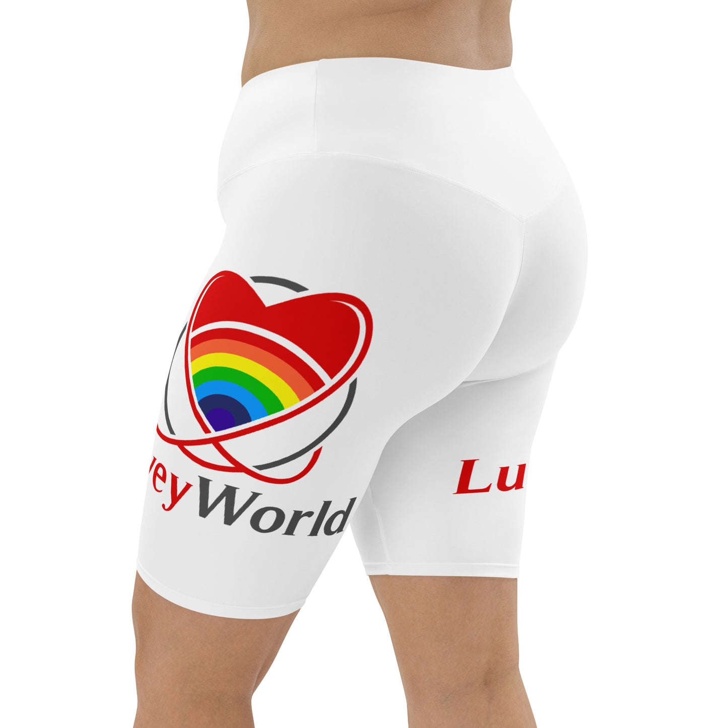 LuveyWorld leg logo Biker Shorts
